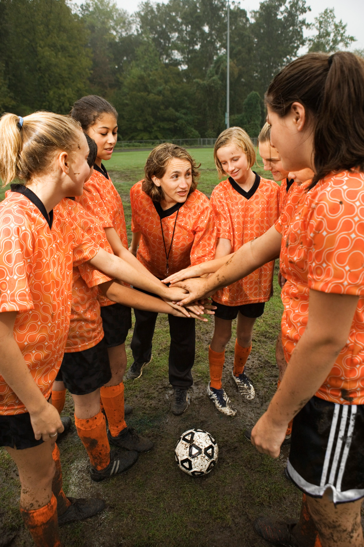 Mädchen Fußball Team